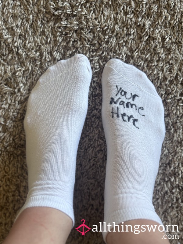 Worn Socks With Your Name On Them