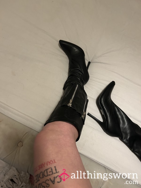 Worn Stiletto Boots