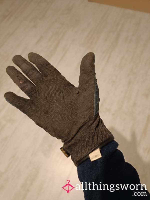 Worn, Stinky, Holey Horse Riding Gloves