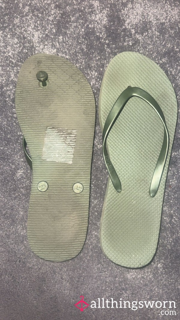 Worn Summer Flip Flops