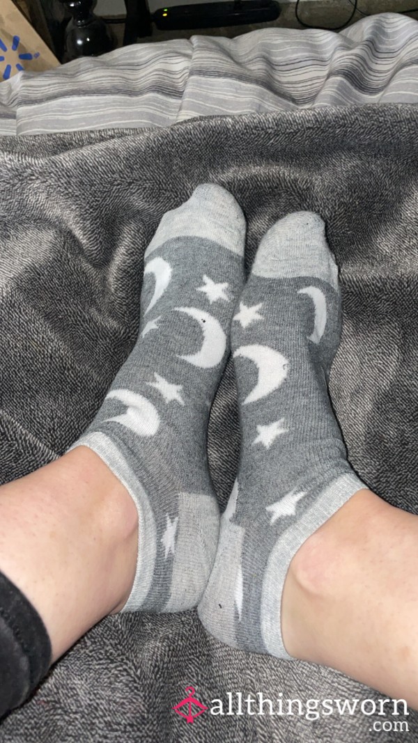 Stinky Worn Thin Gray Socks