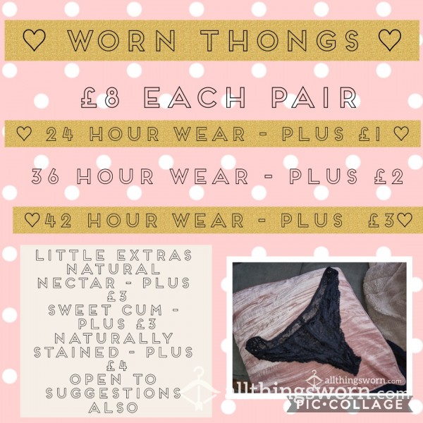 Worn Thongs, Panties And Knickers