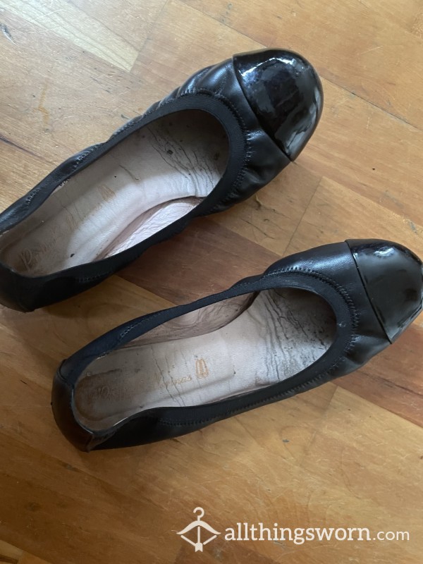 Worn To An Inch Of Their Lives Sa**y Work Ballet Flats 38