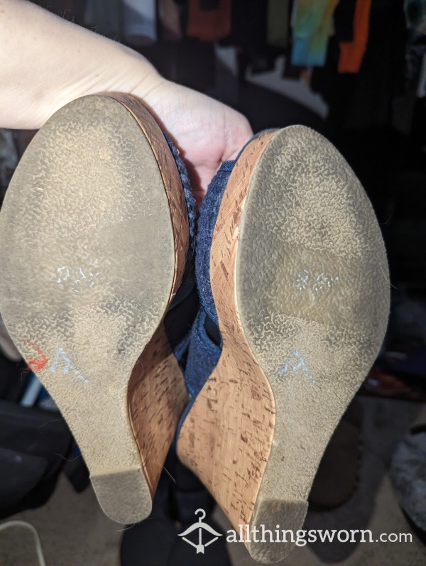 Worn Wedge Heel