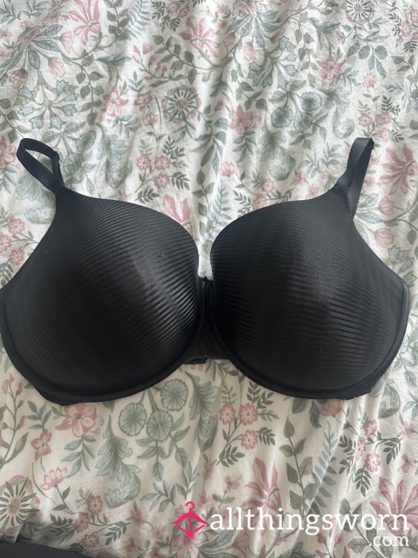 Worn, Well Used 36GG Black Bra