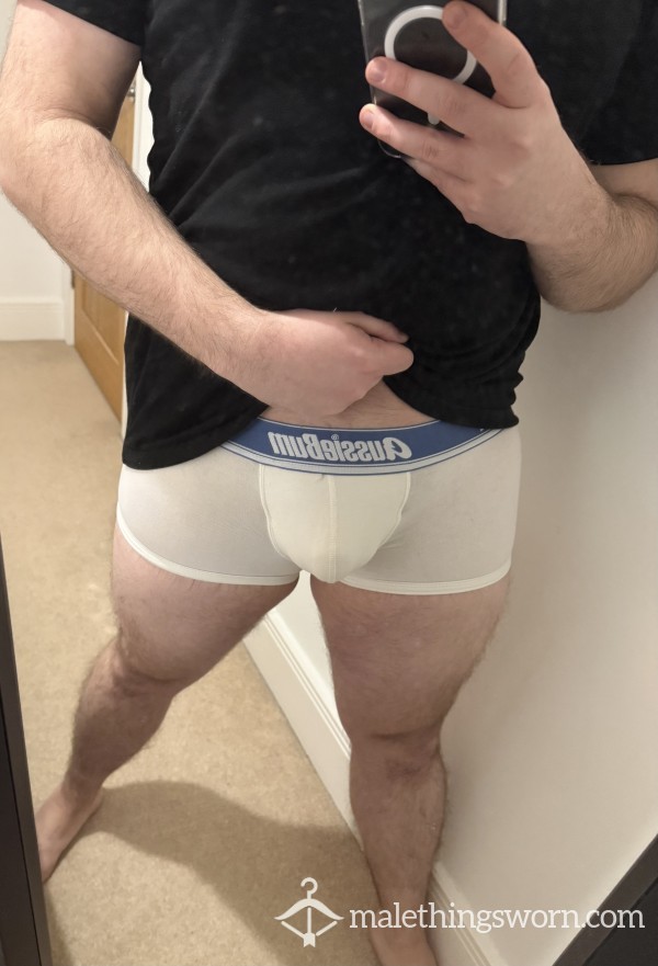 Worn White Aussieb*m Boxers