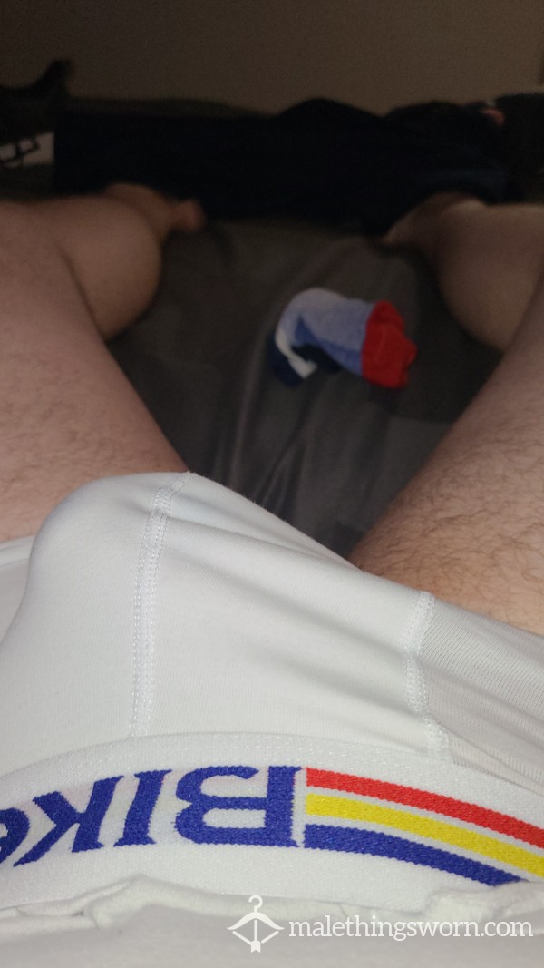 Worn White Bike Brand Boxer Briefs