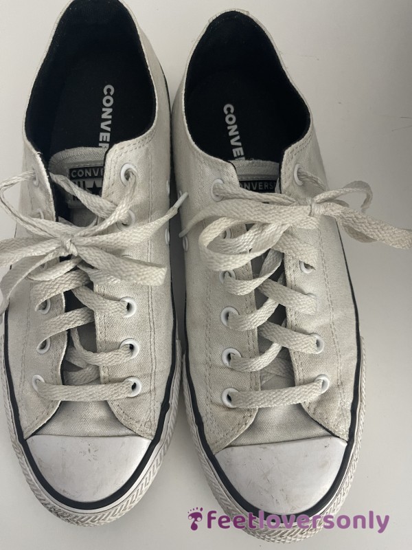 Worn White Converse