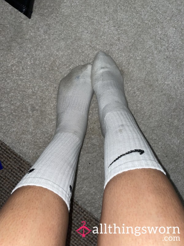 Worn White Gym Socks