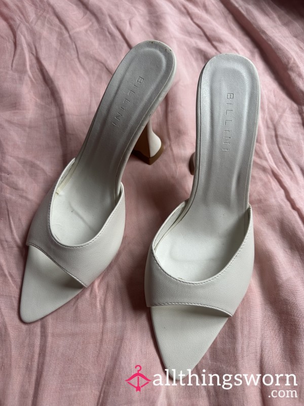 Worn White Heels