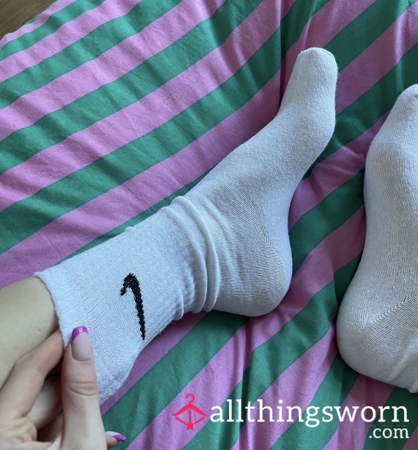 Worn White Nike Gym Socks