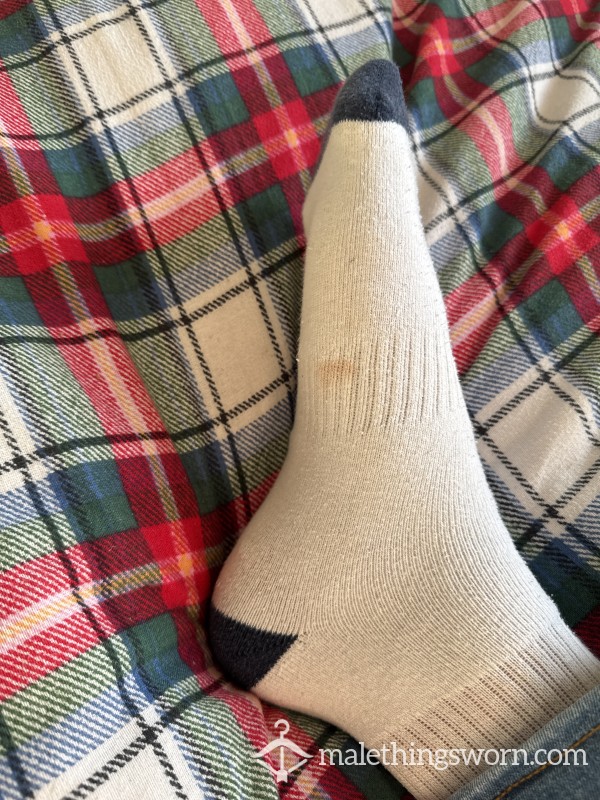 Worn White Sport Socks