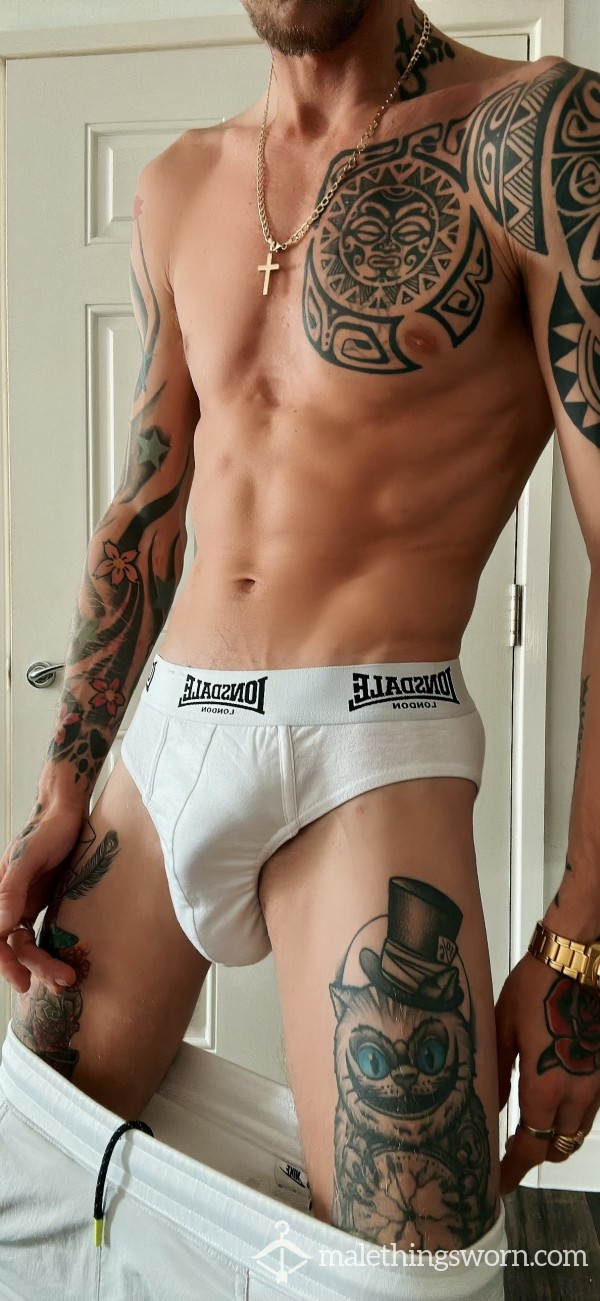 Worn White Sweaty Briefs