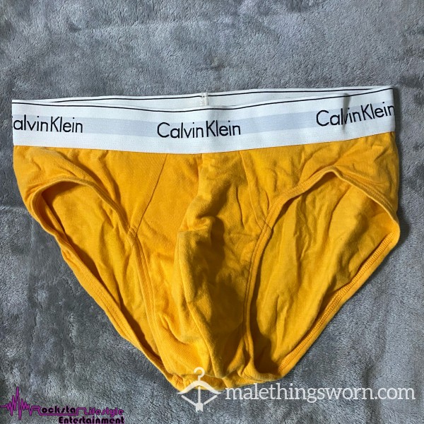 Worn Yellow Musky Calvin Briefs