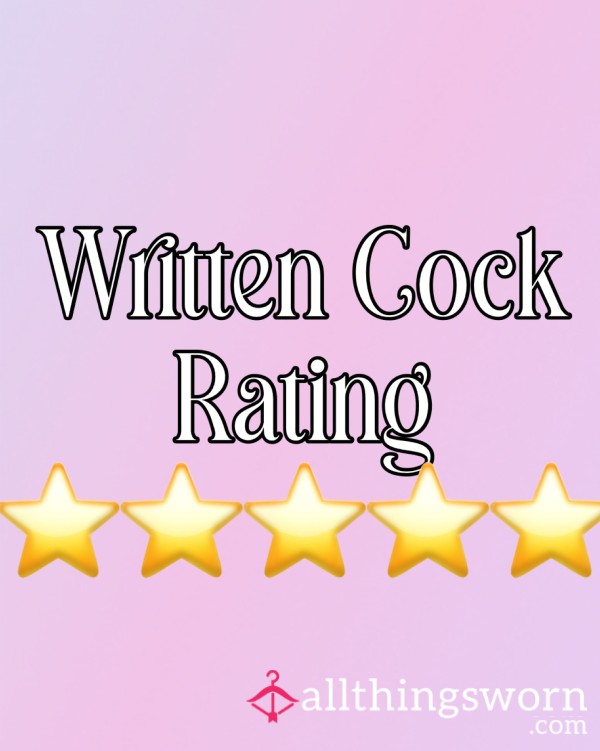 ⭐️ Written C*ck Rating ⭐️