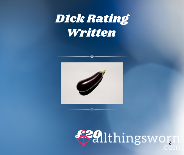 Written D*ck Rating