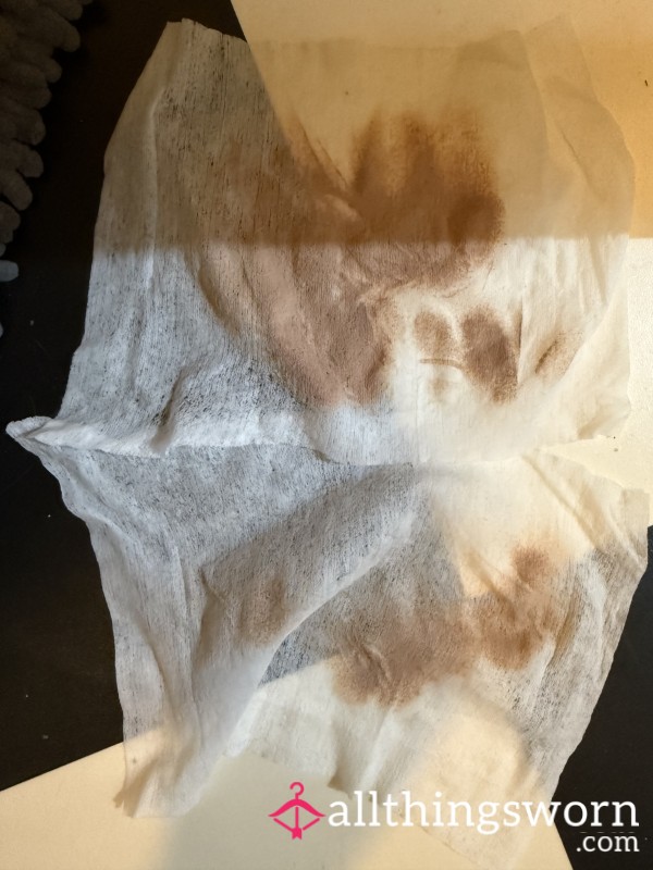 X2 Pair Of Used Makeup Wipes