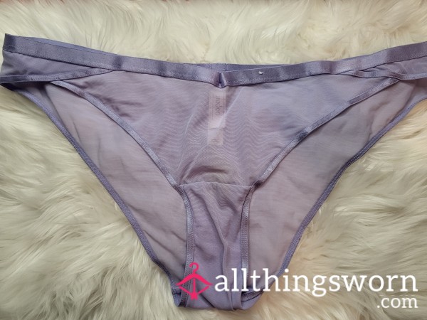 XL Auden Lavender Panties With Prestiained Cotton Gusset