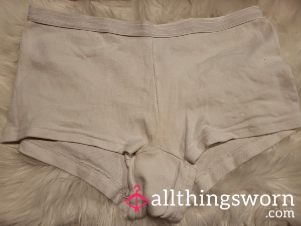 XL Hanes White Boyshorts