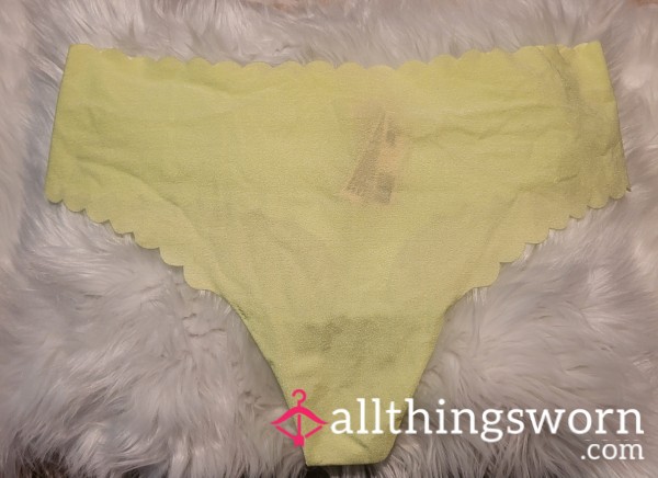 XL Lime Green Victoria Secret Scalloped Thong