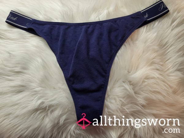 XL PINK Navy Blue Thong