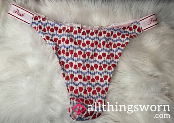 Xl Pink Red White And Blue Popsicle Thong