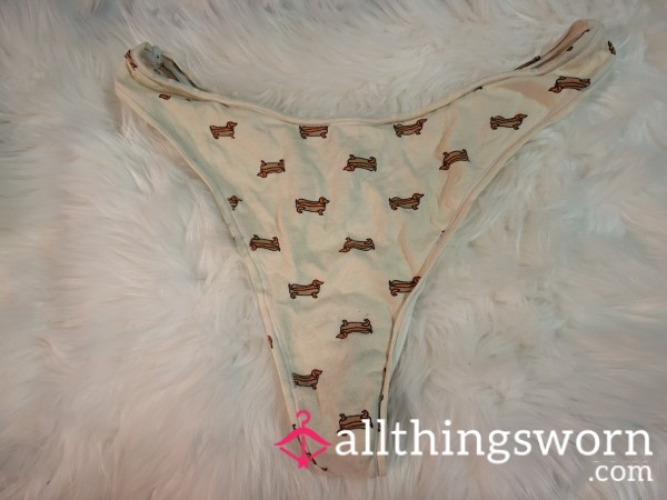 XL PINK Weiner Dog Thong