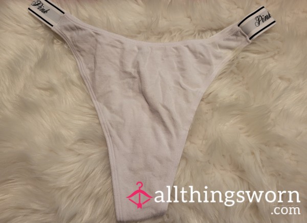 XL PINK White Logo Thong - 1 Save