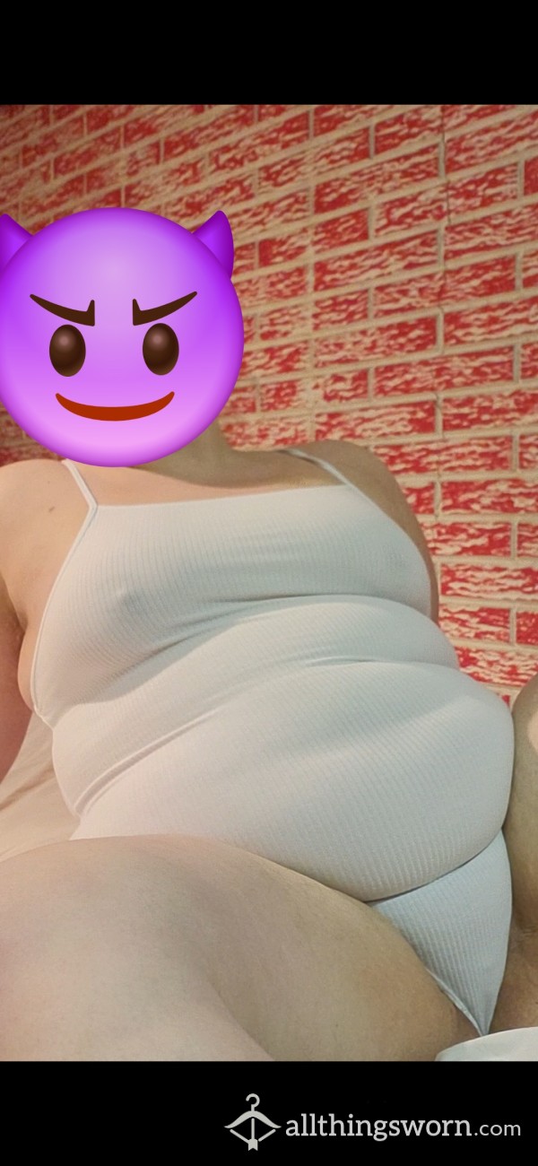 XL Ribbed White Body Suit - 3 Saves