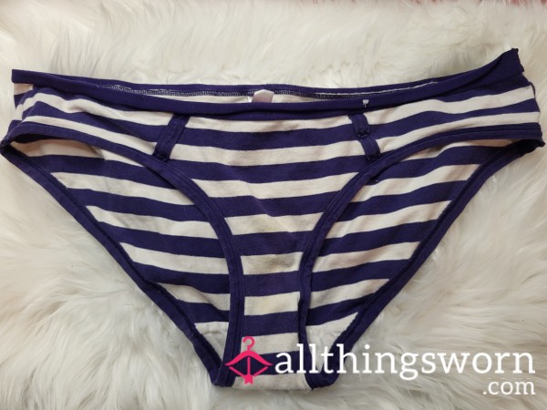 XL So Blue Striped Briefs