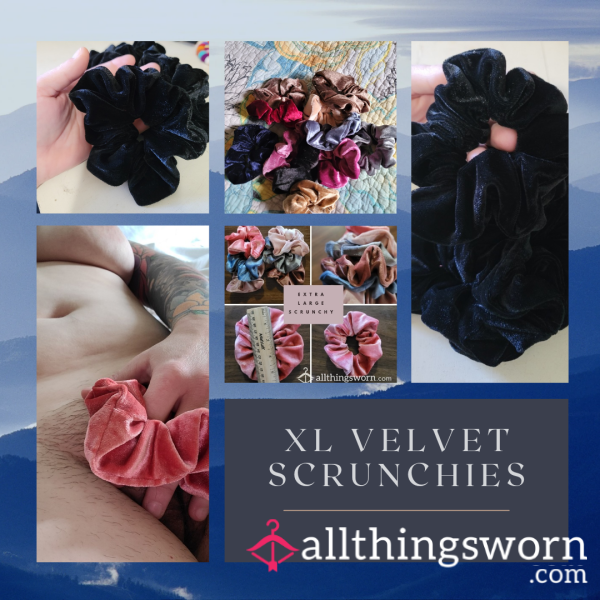 🖤 XL Velvet Scrunchy Stuffed Or Worn To Your Preference 💦🤎💛😸 Various Colors