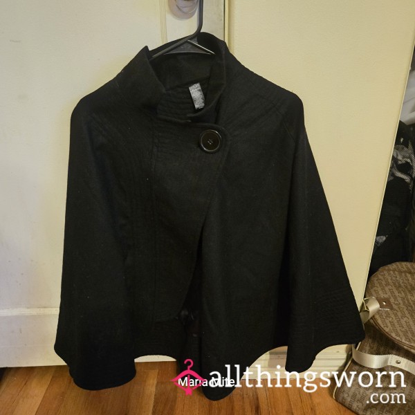 XL Wool Blend Cape Pea Coat