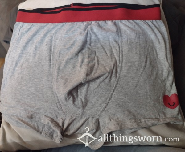 XL Worn Grey Cotton Boxers