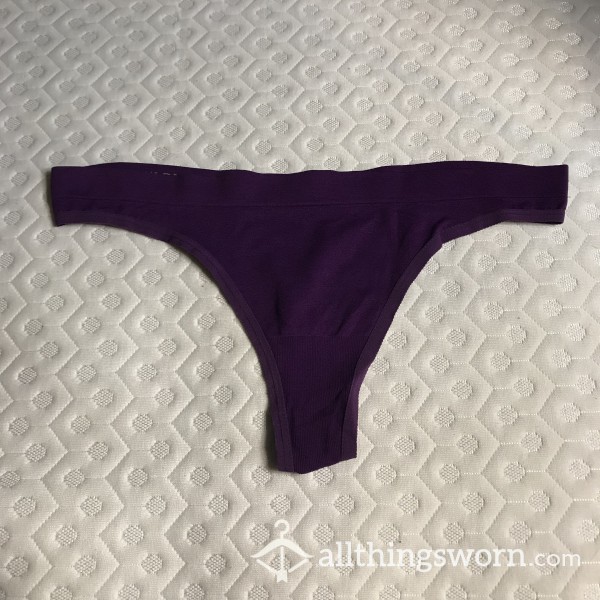 XL/XXL Deep Purple Nylon And Spandex Thong [BBW]