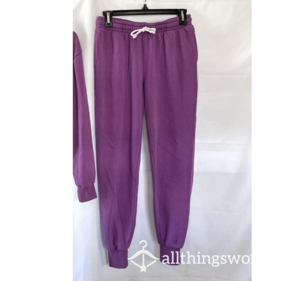 Well Worn XS Purple Jogger Drawstring Sweatpants