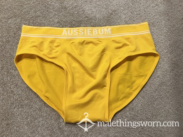 Yellow Aussieb*m Briefs Medium