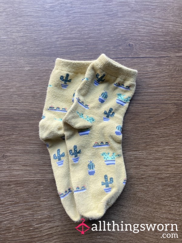 Yellow Cactus Socks