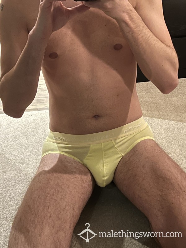 Yellow Calvin Klein Medium Briefs