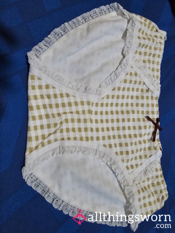 Yellow Checkered Teen Panties