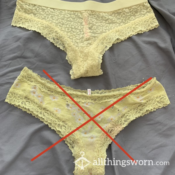 💛YELLOW CHEEKY💛 Cotton, Lace - You Pick!