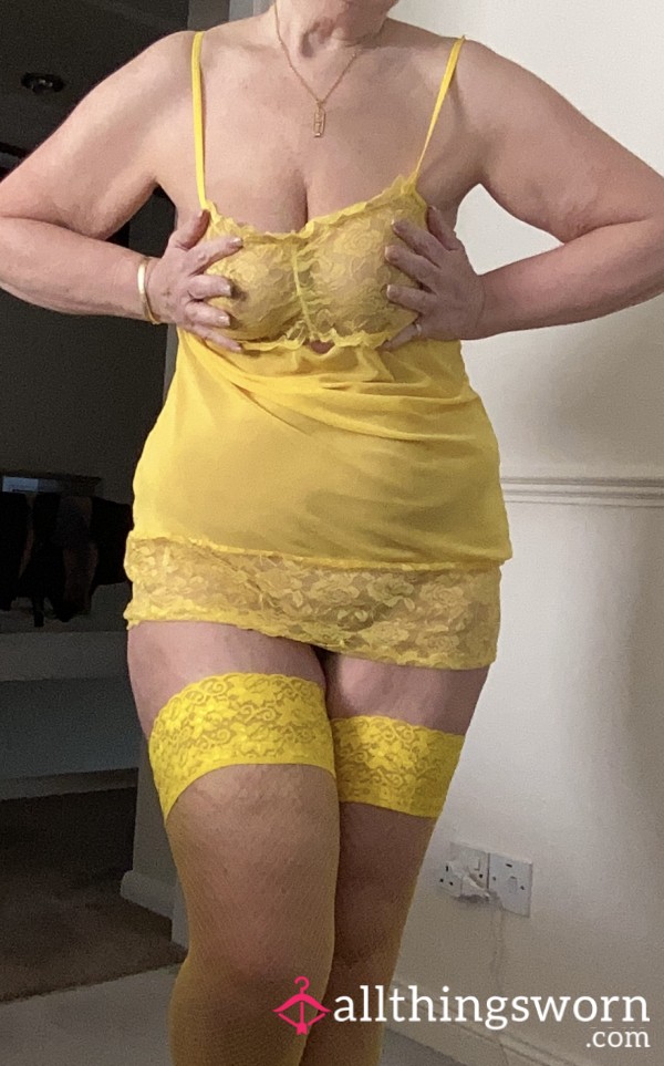 Yellow Chemise + G String