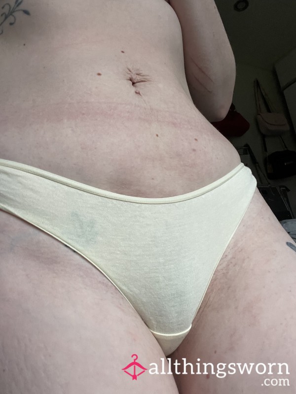 Yellow Cotton Thong