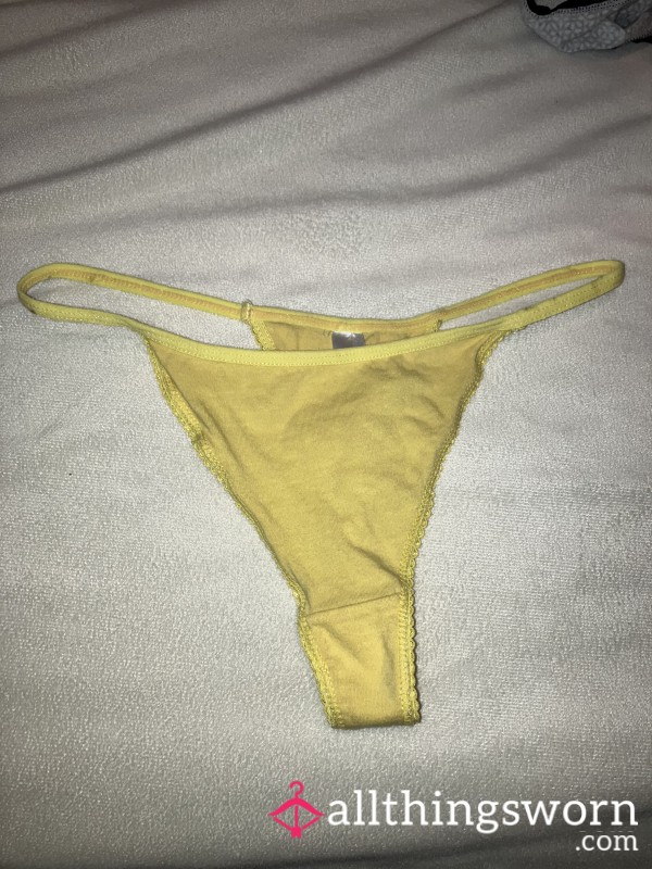 Yellow Cotton Thong