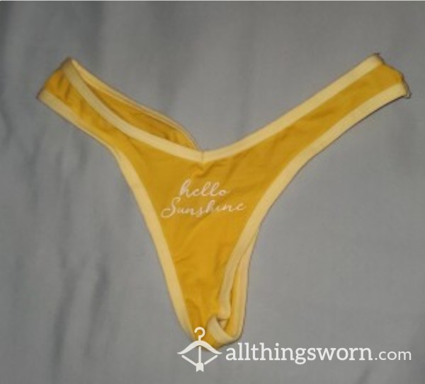 Yellow Cotton Thong (xs)