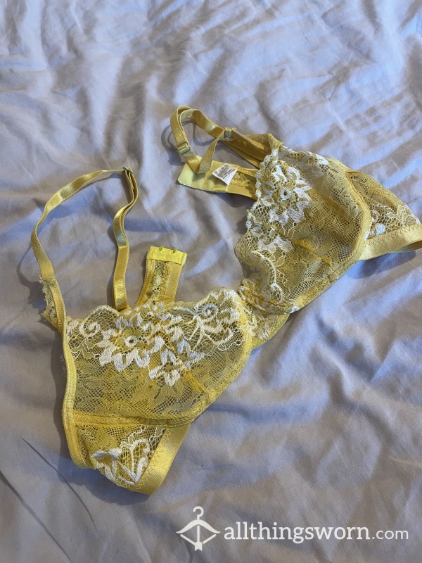 Yellow Lace Bra