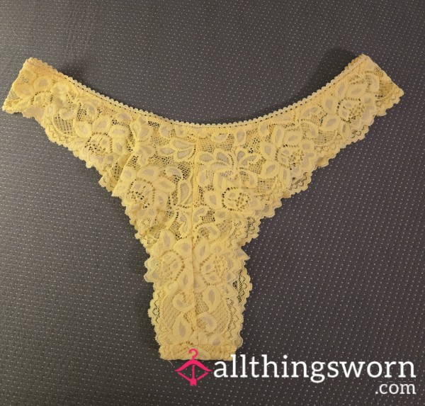 ⭐️Yellow Lace Tanga⭐️