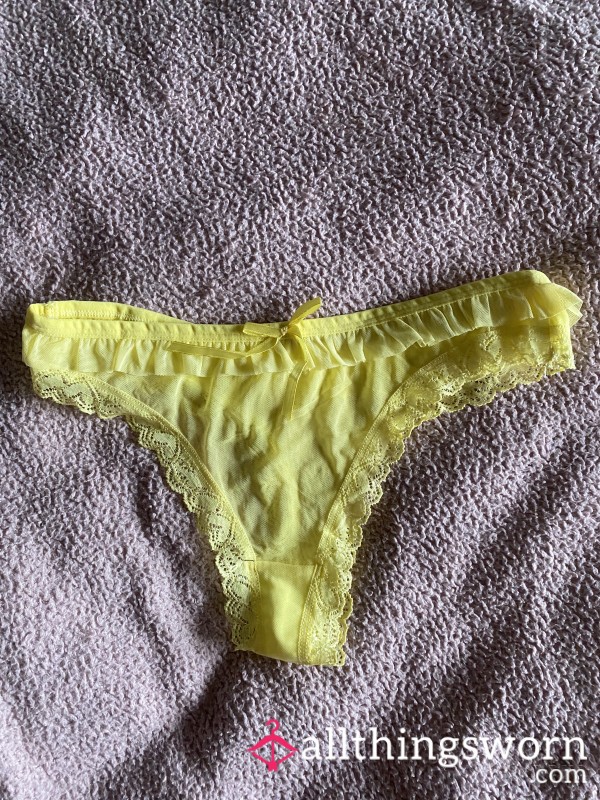 Yellow Lace Thong