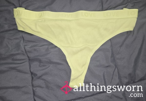 Yellow "Love" Thong