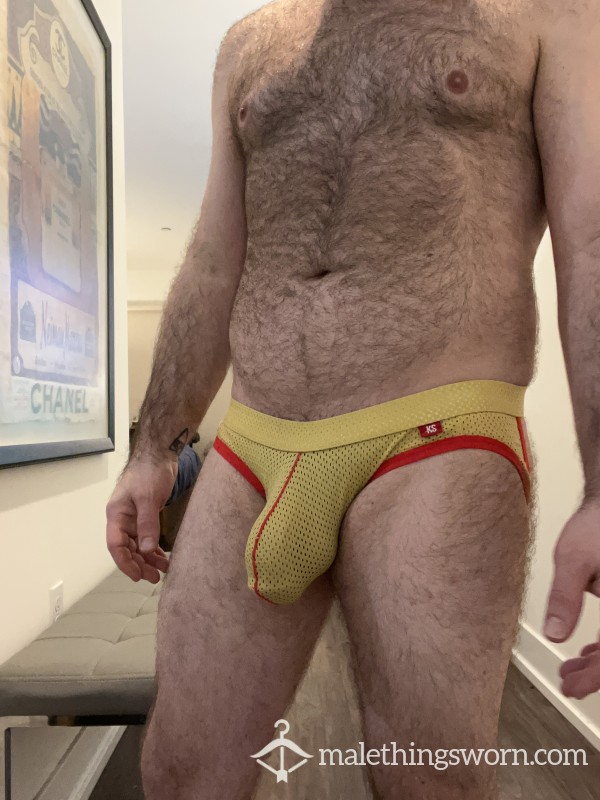 Yellow Mesh Jockstrap