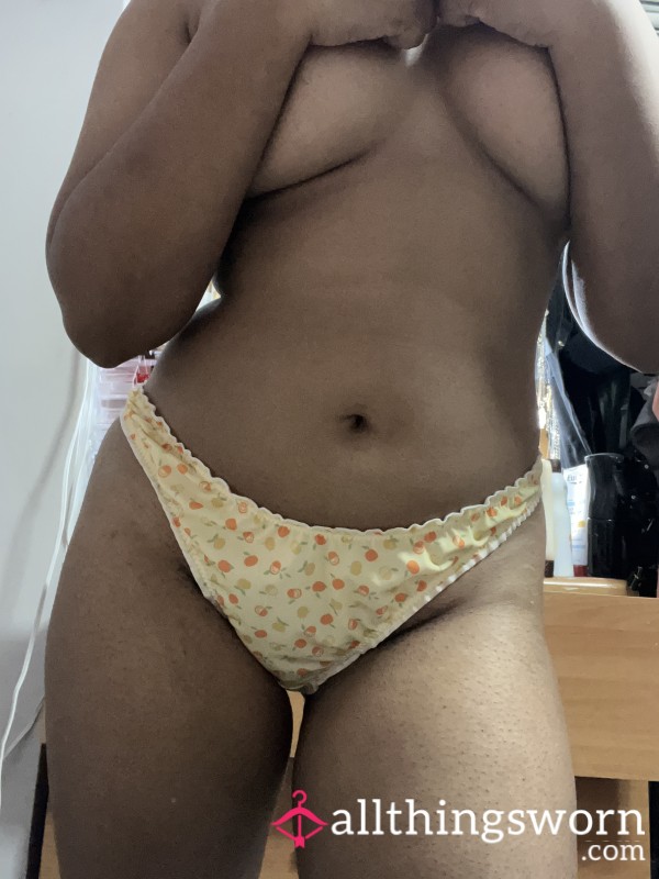 Yellow Oranges Thong Size L